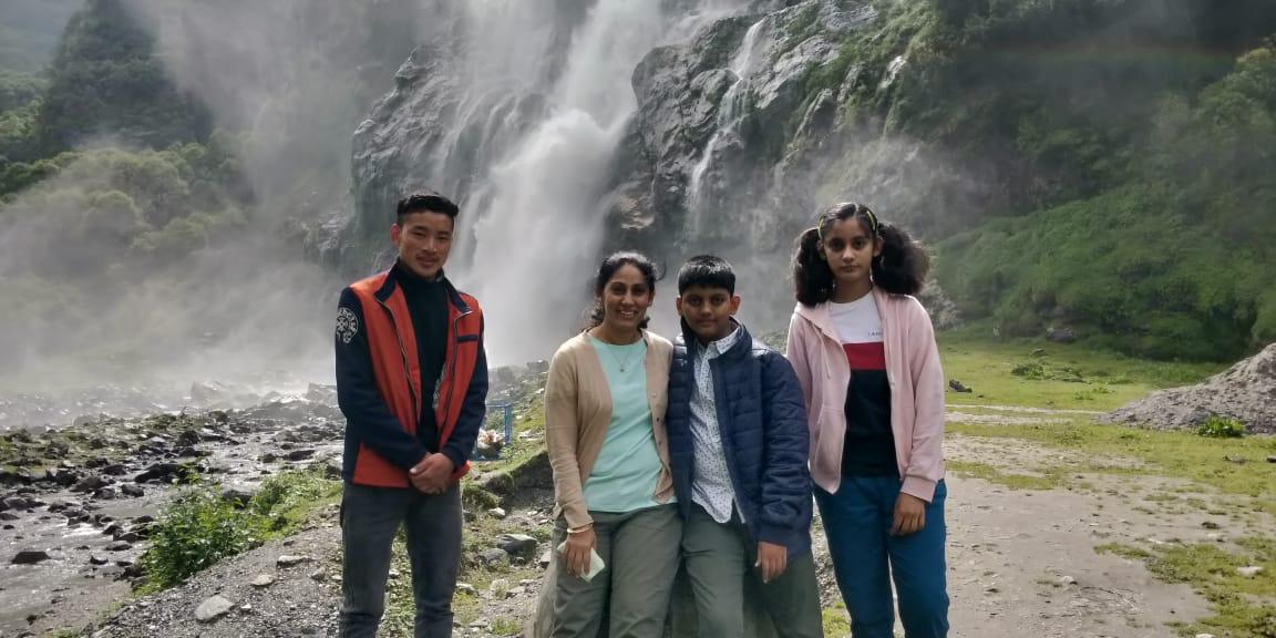 Travelers posing during Arunachal tour